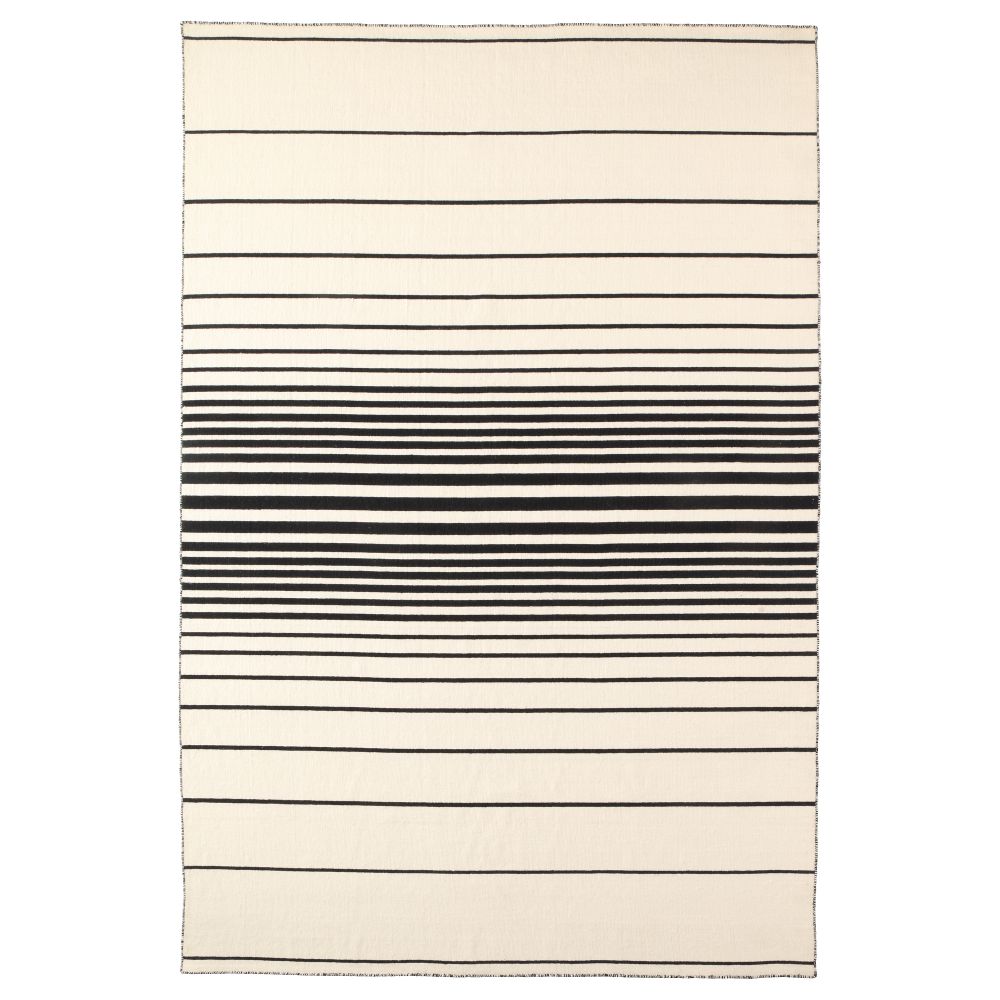 Ковер, безворсовый РИСТИНГЕ, ручная работа белый с оттенком белый с оттенком, черный (200x300 см) - фото 1