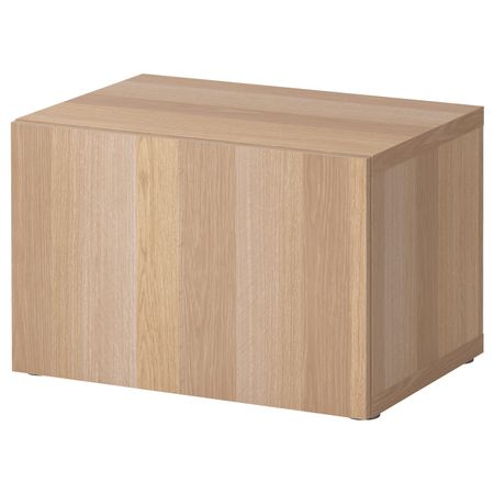 Стеллаж с дверью, под беленый дуб/Лаппвикен под беленый дуб 60x42x38 см IKEA BESTÅ БЕСТО 892.443.73