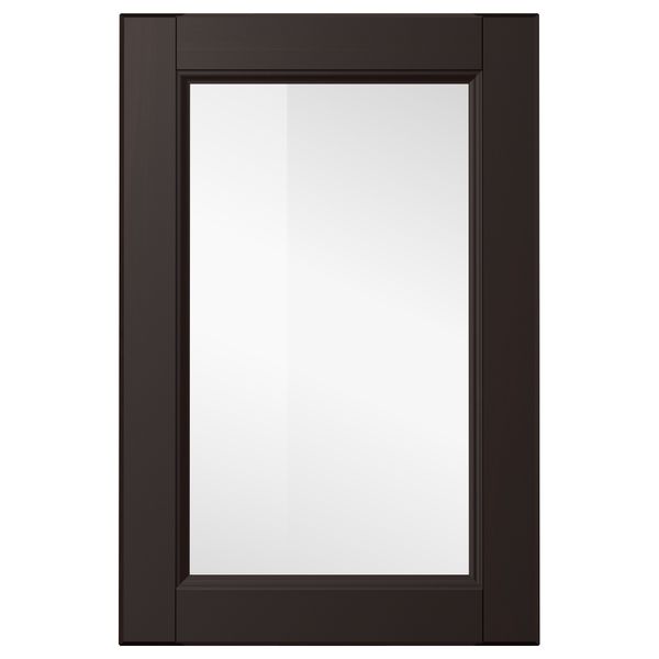 Стеклянная дверь ЛАКСАРБИ, черно-коричневый - схема-чертеж с размерами