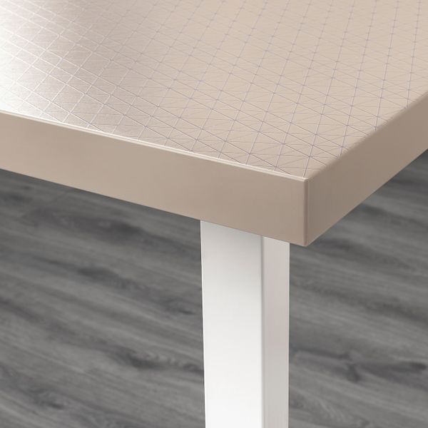 Стол, геометрический бежевый, белый, 120x60 см IKEA ЛИННМОН / ГОДВИН 592.792.55 - схема-чертеж с размерами