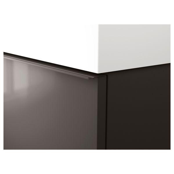 Шкаф для раковины с 2 ящиками ГОДМОРГОН, глянцевый серый - схема-чертеж с размерами