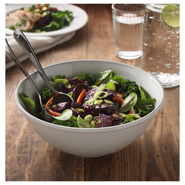 Сервировочная миска, белый с оттенком 24 см IKEA VARDAGEN ВАРДАГЕН 203.726.12 - фото 3