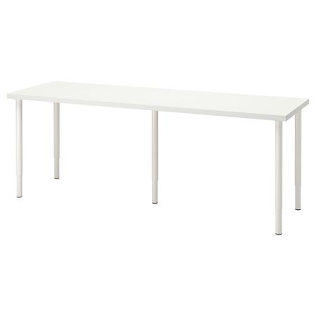 Письменный стол, белый 200x60 см IKEA LAGKAPTEN ЛАГКАПТЕН / OLOV ОЛОВ 194.175.84