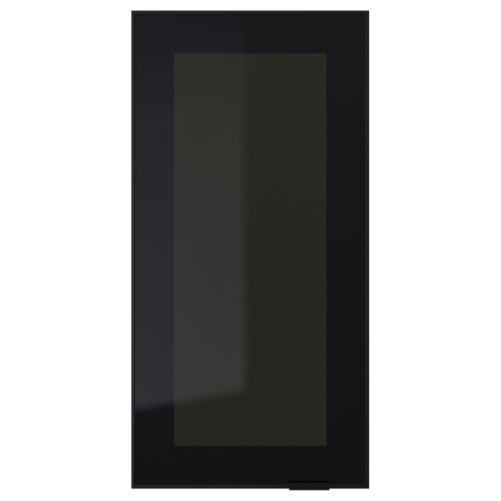 Стеклянная дверь, дымчатое стекло/черный 30x60 см IKEA JUTIS ЮТИС 404.020.24 - фото 1