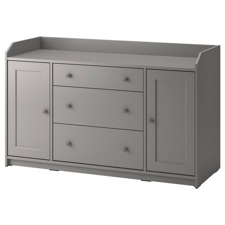 Сервант, серый 140x84 см IKEA HAUGA ХАУГА 704.569.11