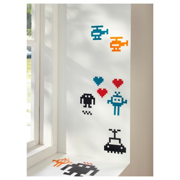 Декоративные наклейки СЛЭТГУЛЬТ, компьютерные игры - схема-чертеж с размерами