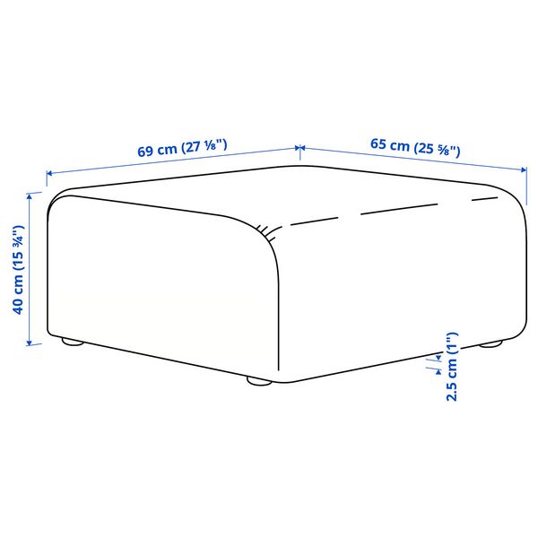 IKEA, дополнительный ракурс - схема-чертеж с размерами