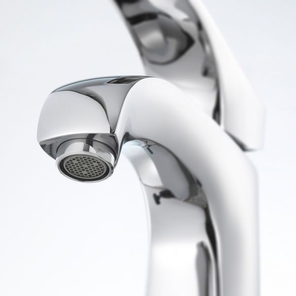 Смеситель для раковины с выпуском, хромированный IKEA АСПШЭР 803.472.19 - схема-чертеж с размерами