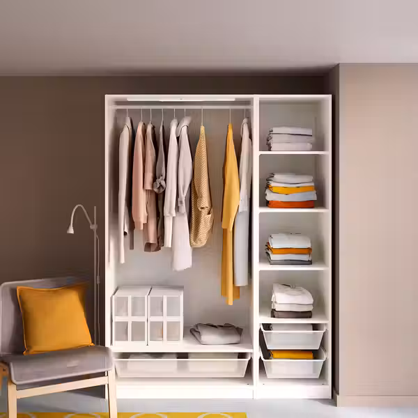 PAX Гардероб, комбинация - белый 150x58x201 см - фото 2