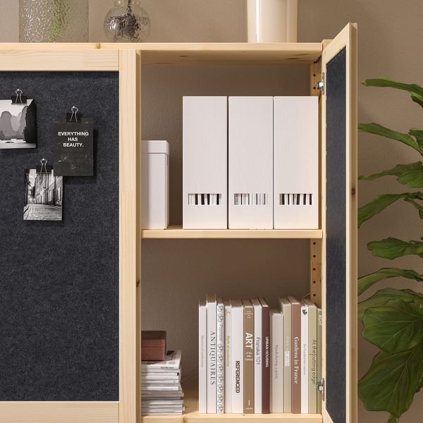 Стеллаж с дверцами, 89x30x124 см, сосна, фетр IKEA IVAR ИВАР 995.078.68 - фото 4