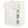 Напольный шкаф для варочной панели, ящик, полка, дверцы МЕТОД / ФОРВАРА, белый, Сэведаль белый (60x60 см)