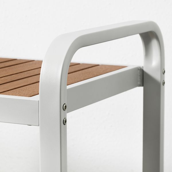 Садовая скамья, 136 см, светло-серый, светло-коричневый IKEA SHATTEFJÄLL ХАТТЕФЬЕЛЛЬAND ШЭЛЛАНД 504.019.86 - фото 5