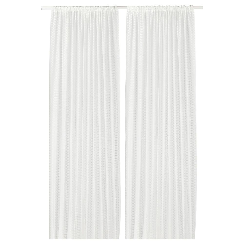 Гардины, 2 шт., белый, 145x300 см IKEA ИНГЕЛИНН 303.867.03 - фото 1
