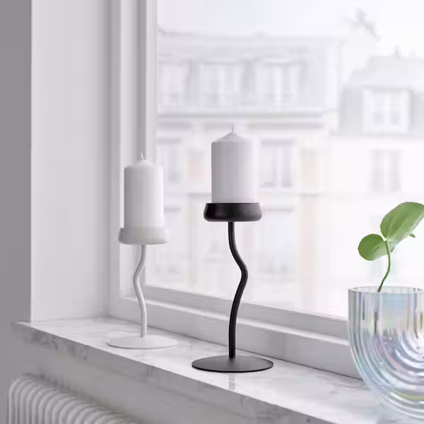 SILVERPÄRON СИЛВЕРПЭРОН Подсвечник - чёрный 24 см - фото 3