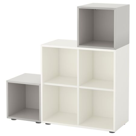 Комбинация шкафов с ножками, 105x35x107 см, белый, светло-серый IKEA EKET ЭКЕТ 691.908.56