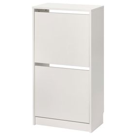 BISSA Галошница с 2 отделениями - белый 49x28x93 см