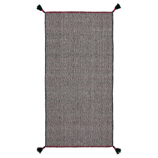 Ковер безворсовый, черный-белый 75x150 см IKEA KOKSEBY КУКСЕБИ 704.810.05 - фото 1