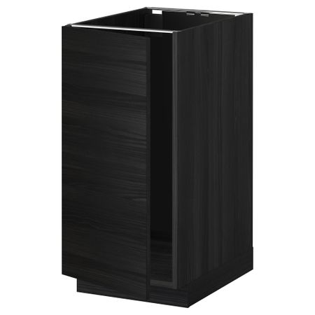 Напольный шкаф для мойки, мусорных контейнер МЕТОД, черный, Тингсрид черный (40x60 см)