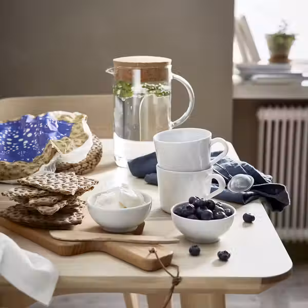 IKEA 365+ Кружка - белый 24 сл - схема-чертеж с размерами