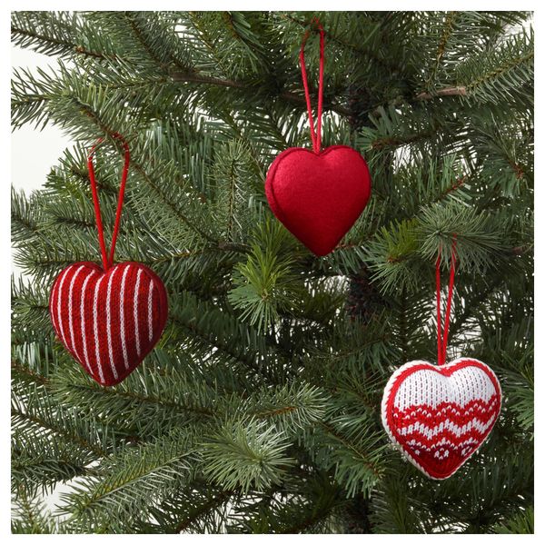 Украшение подвесное ВИНТЕР 2017, сердце, красный - схема-чертеж с размерами