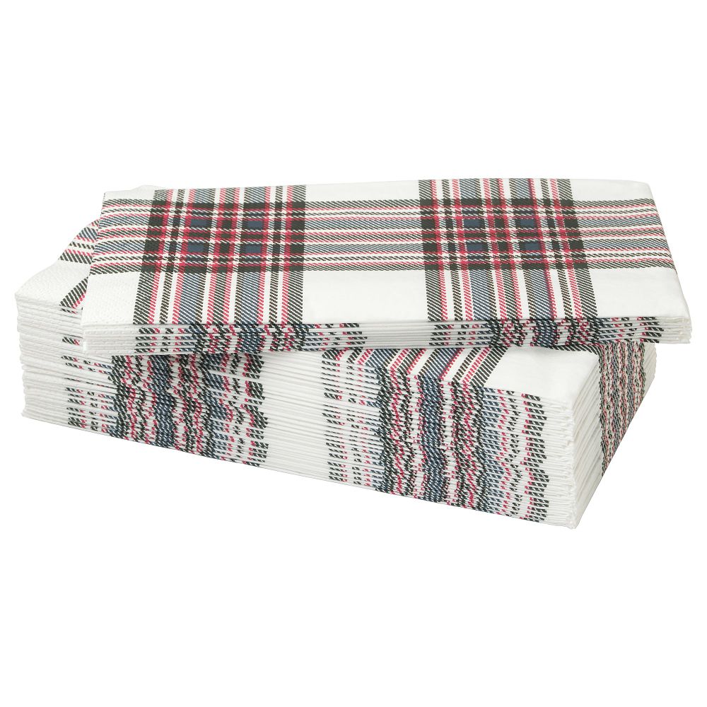 Салфетка бумажная ВИНТЕР 2018, клетчатый орнамент (38x38 см) - схема-чертеж с размерами