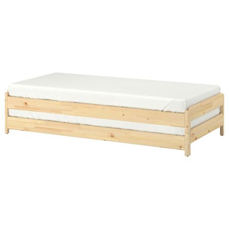 Штабелируемые кровати с 2 матрасами, сосна/Малфорс жесткий 80x200 см IKEA UTÅKER УТОКЕР 792.278.21