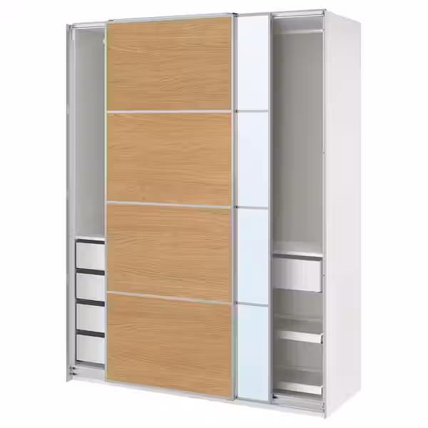 PAX / MEHAMN/AULI Гардероб с раздвижными дверьми - фото 1