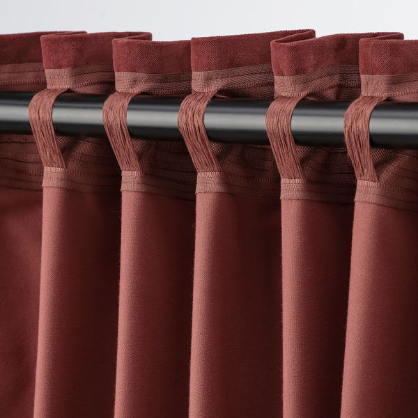 Затемняющие гардины, 2 шт., красно-коричневый 140x300 см IKEA SANELA САНЕЛА 004.795.67 - фото 2