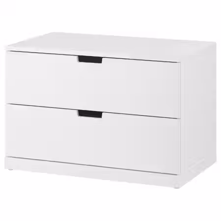 NORDLI Комод с 2 ящиками - белый 80x54 см