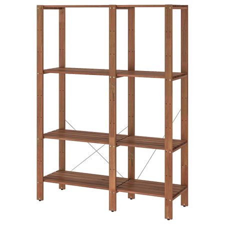 Стеллаж, для/сада, коричневая морилка 120x35x161 см IKEA TORDH ТУРД 293.164.19