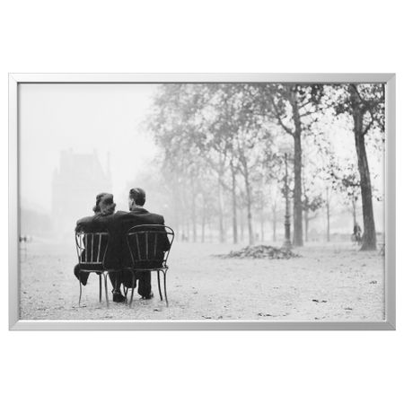 Картина с рамой БЬЁРКСТА, Романтика Парижа, цвет алюминия (78x118 см)