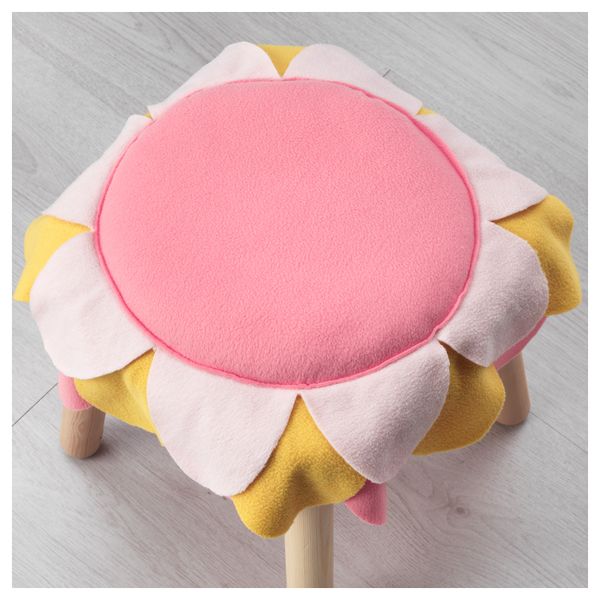 Подушка на стул ЛАТТО, розовый, желтый - схема-чертеж с размерами