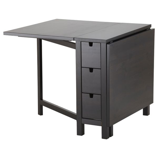 Стол складной, коричнево-чёрный 26/87/148x80 см IKEA NORDEN НОРДЕН 602.522.45 - фото 2