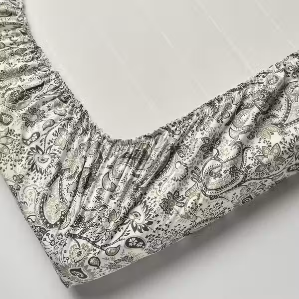 RODGERSIA РОДГЕРСИЯ Простыня натяжная - зеленый/белый 90x200 см - фото 4