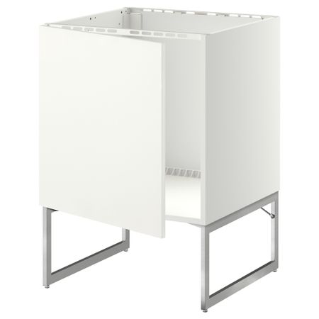 Напольный шкаф для раковины МЕТОД, белый, Хэггеби белый (60x60x60 см)
