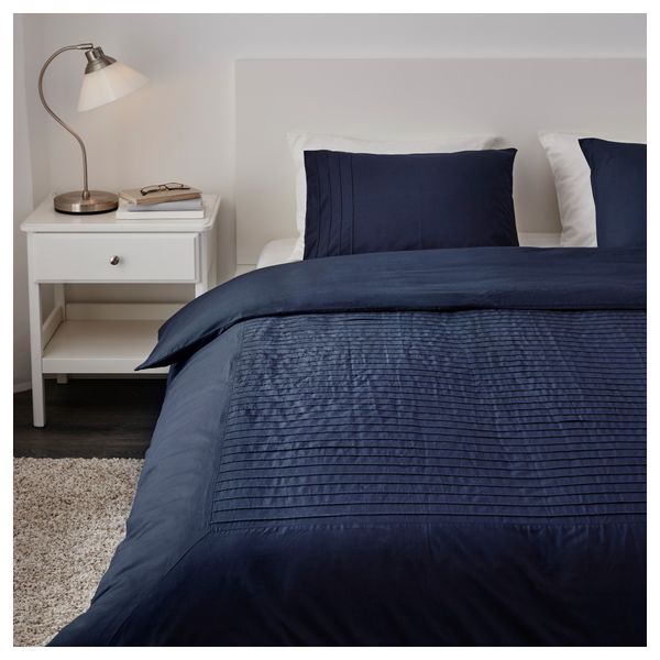 Пододеяльник и 2 наволочки АЛЬВИНЕ СТРО, синий (200x200/50x70 см) - фото 4