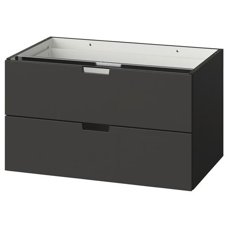 NORDLI Модульный комод с 2 ящиками - антрацит 80x45 см