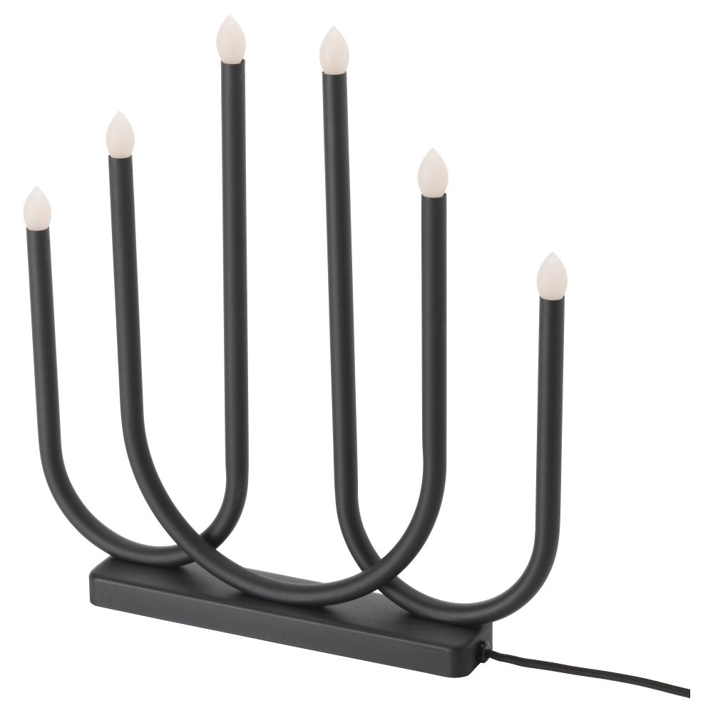 Светодиодный канделябр, 6 ламп СТРОЛА, черный - фото 1