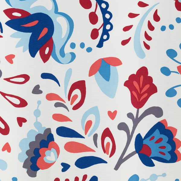 Штора для ванной, белый/разноцветный 180x200 см IKEA KRATTEN КРАТТЕН 104.436.72 - фото 2