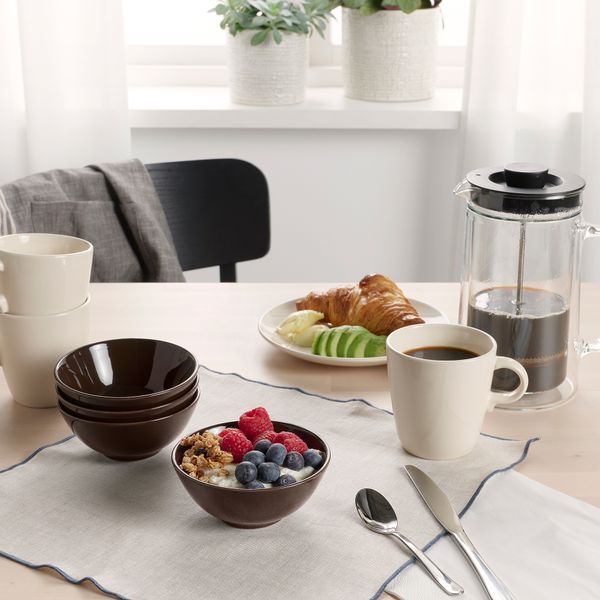 Миска, полированный коричневый, 12 см IKEA FÄRGKLAR ФЭРГКЛАР 104.854.26 - схема-чертеж с размерами