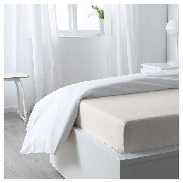 Простыня ПУДЕРВИВА, белый - схема-чертеж с размерами