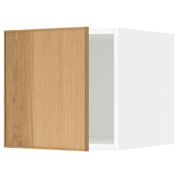 Верхний шкаф МЕТОД, белый, Экестад дуб (40x40 см) - схема-чертеж с размерами