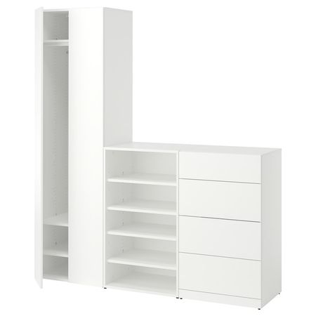 LASTARE Гардероб, комбинация - белый 180x42x200 см