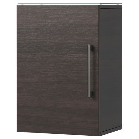 Навесной шкаф с 1 дверцей ГОДМОРГОН, черно-коричневый (40x32x58 см)
