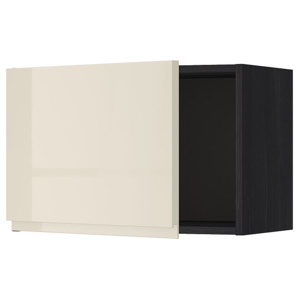 Шкаф навесной, черный, Воксторп глянцевый светло-бежевый 60x40 см IKEA МЕТОД 892.249.21 - схема-чертеж с размерами