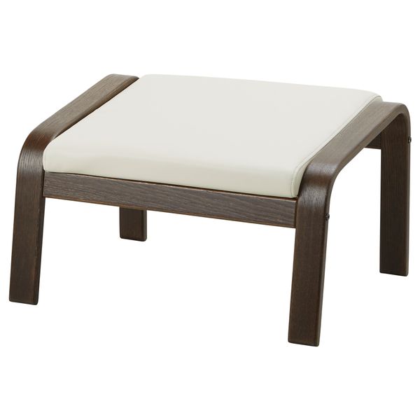 Табурет для ног ПОЭНГ, коричневый, Кимстад бежевый - схема-чертеж с размерами