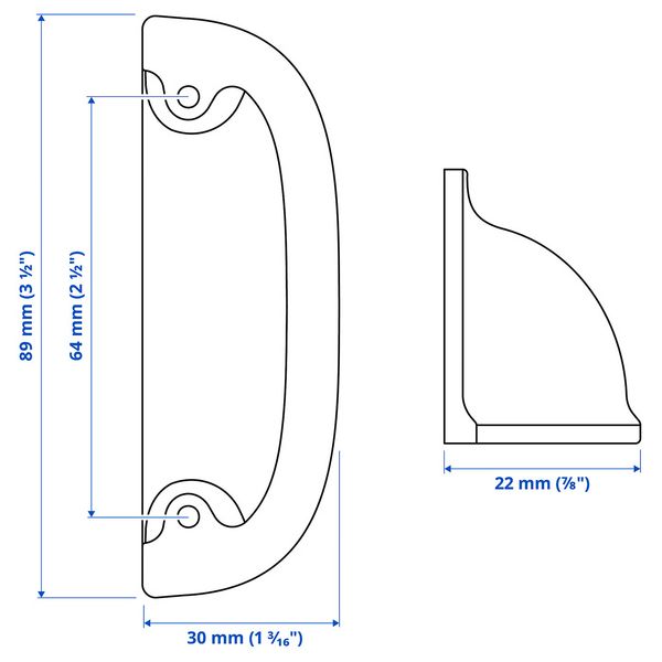 IKEA в интерьере - схема-чертеж с размерами