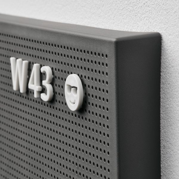 Перфорированная панель с буквами, темно-серый 30x40 см IKEA SVENSÅS СВЕНСОС 104.587.05 - схема-чертеж с размерами