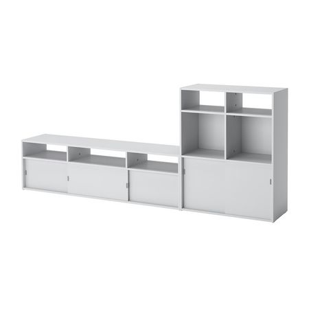 SPIKSMED СПИКСМЕД Шкаф для ТВ, комбинация - светло-серый 233x32x96 см