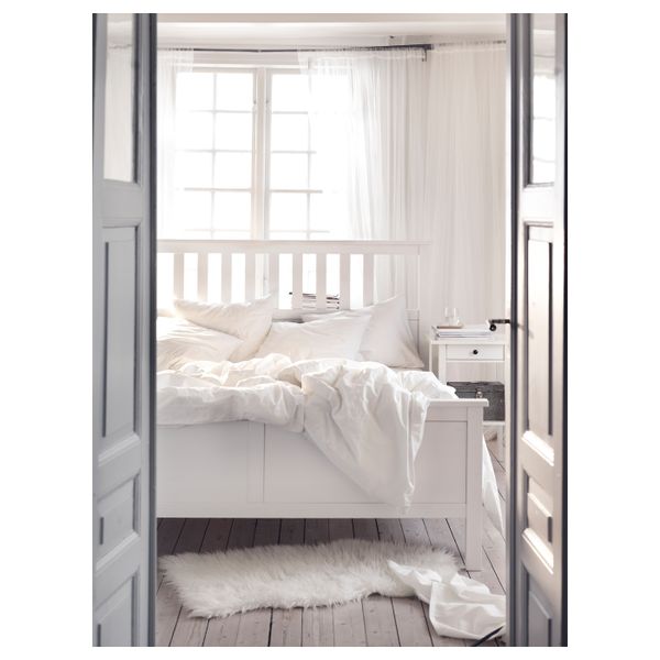 Каркас кровати, белая морилка 180x200 см IKEA HEMNES ХЕМНЭС 992.108.29 - фото 4